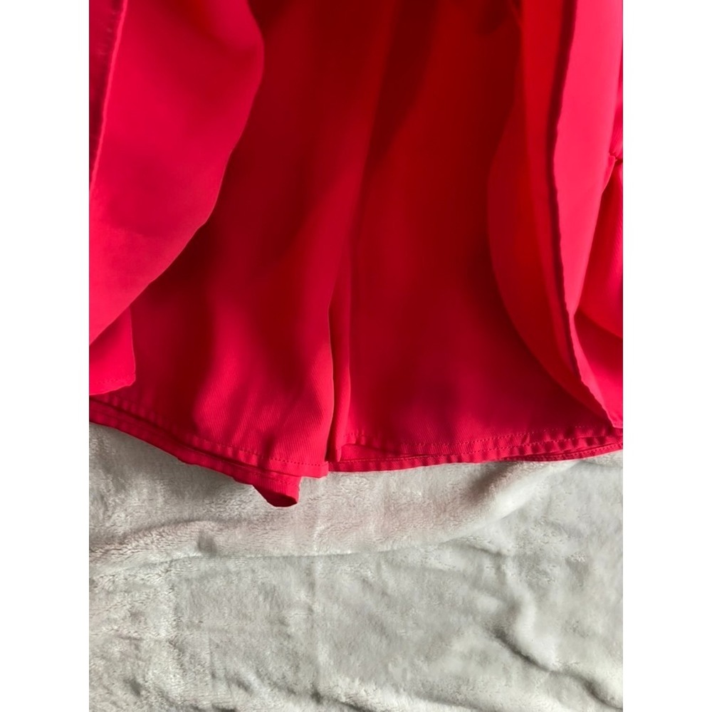 Amanda Uprichard Mini Dress Sz XS Hot Pink Drop Waist Ruffle Tiered Party Barbie - Picture 8 of 15